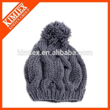 Acrylic custom china wholesale knit wool beanie